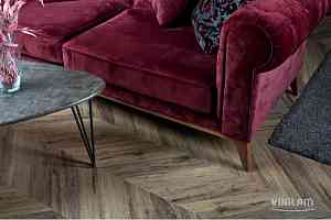 Кварцвиниловые полы Vinilam Parquet Chevron 8,5 мм I107516 Шеврон Лувр фото  | FLOORDEALER